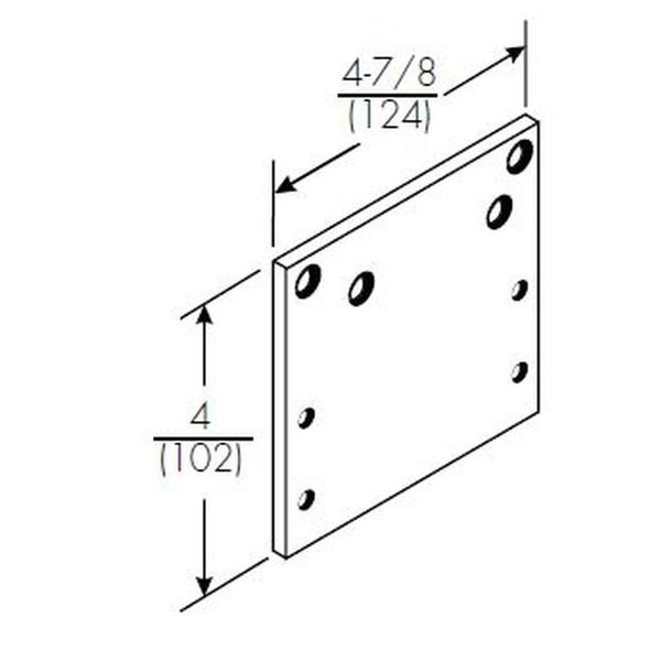 Norton Door Controls 88690 Parallel Arm Drop Plate for 78 Series Dark Bronze 88690